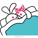 Print – 白と水色のカーネーション